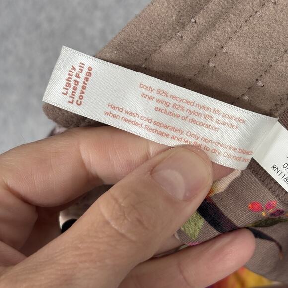 Cacique Bra 42DDD Full Coverage Underwire Lightly Lined Mesh Brown Neutrals - Picture 8 of 10